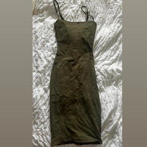 Women's Khaki and Green Dress